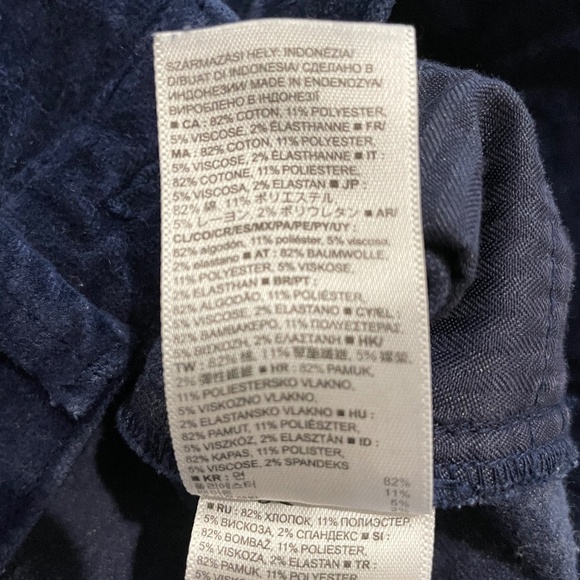 Gap Blue Velvet/Velour Pants - Picture 9 of 10